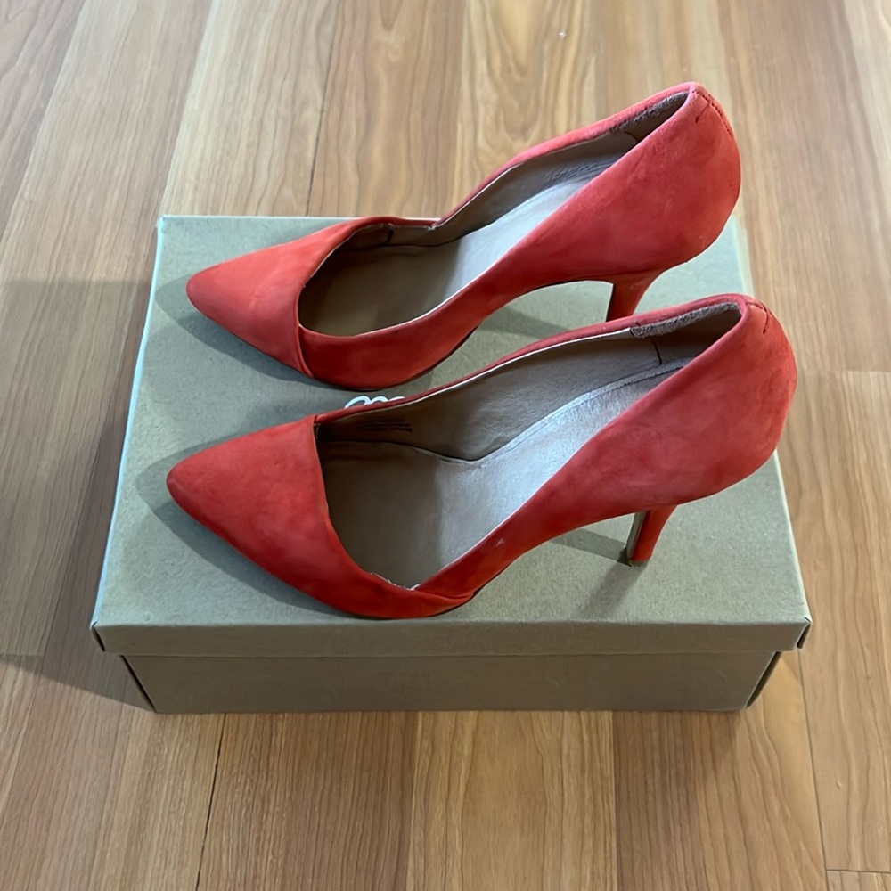 Madewell Red-Orange Heel Size 10
